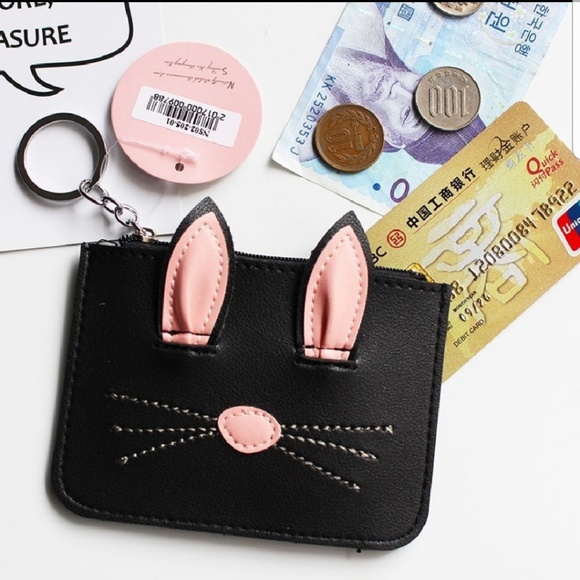 Handbags - Cute Black & Pink Bunny Wallet